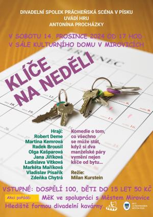 Pozvánka na divadelní hru Klíče na neděli
